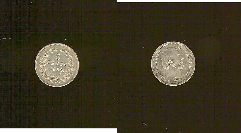 Netherlands 5 cents 1859 Unc